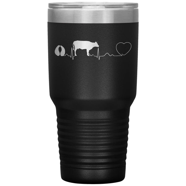 Cow pulse 30oz Vacuum Tumbler-Tumblers-I love Veterinary