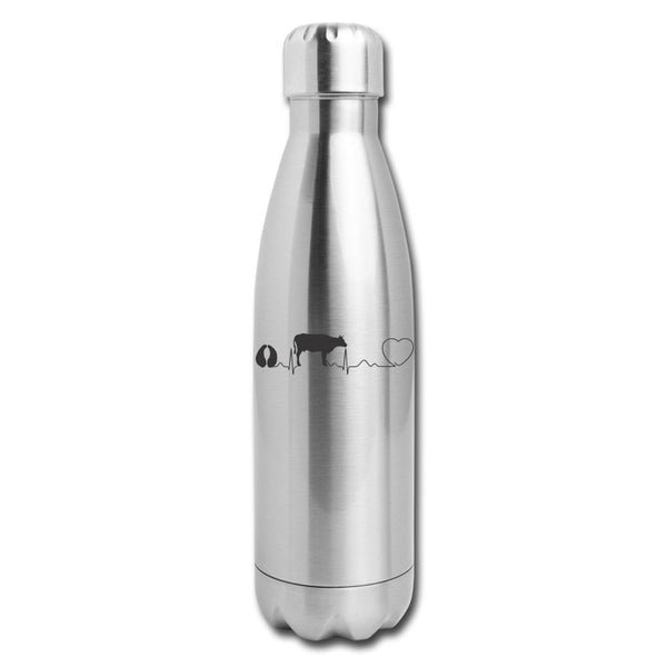 Cow pulse Insulated Stainless Steel Water Bottle-Insulated Stainless Steel Water Bottle | DyeTrans-I love Veterinary