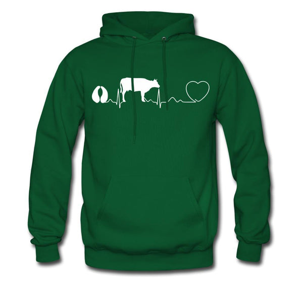 Cow pulse Unisex Hoodie-Men's Hoodie | Hanes P170-I love Veterinary