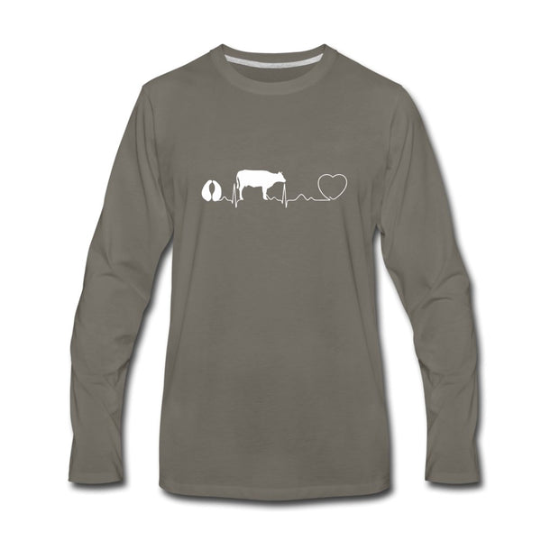 Cow pulse Unisex Premium Long Sleeve T-Shirt-Men's Premium Long Sleeve T-Shirt | Spreadshirt 875-I love Veterinary