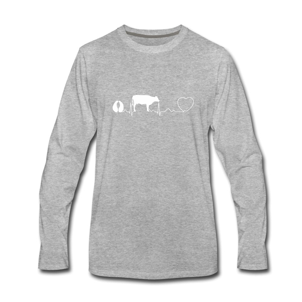 Cow pulse Unisex Premium Long Sleeve T-Shirt-Men's Premium Long Sleeve T-Shirt | Spreadshirt 875-I love Veterinary
