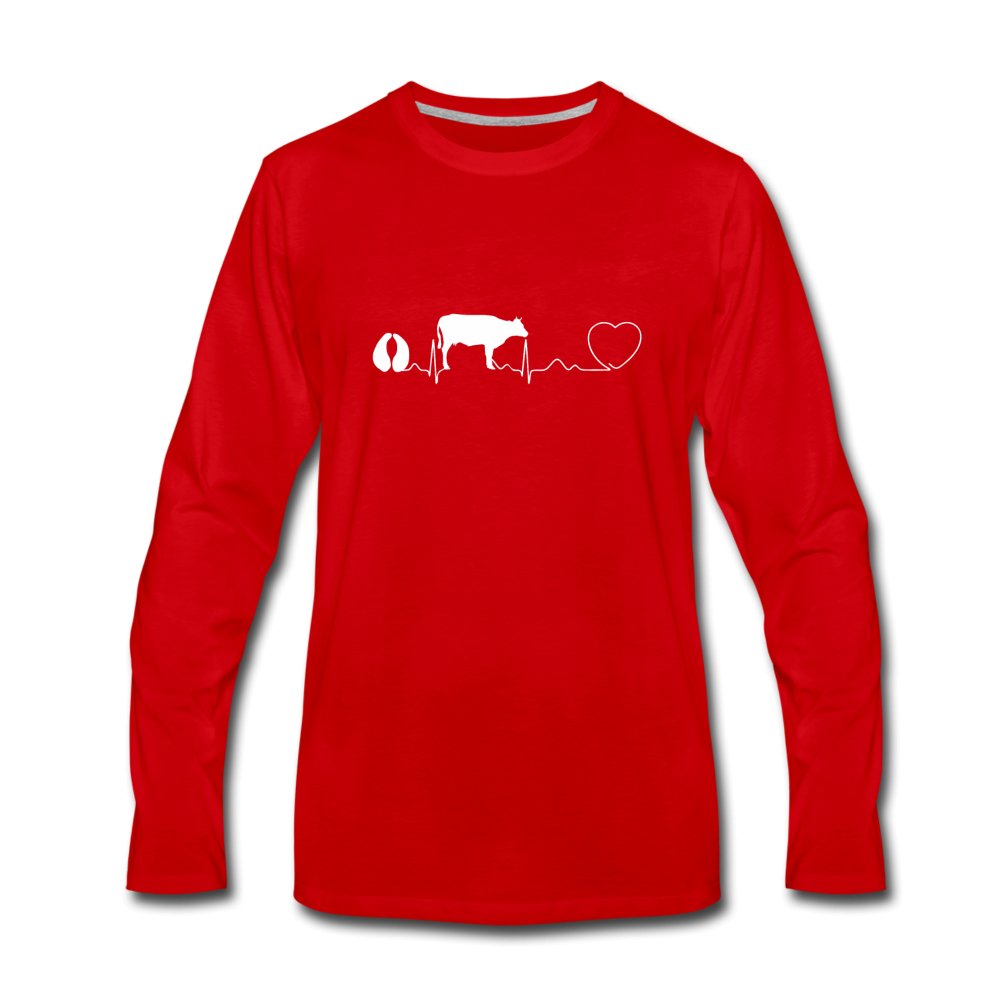 Cow pulse Unisex Premium Long Sleeve T-Shirt-Men's Premium Long Sleeve T-Shirt | Spreadshirt 875-I love Veterinary