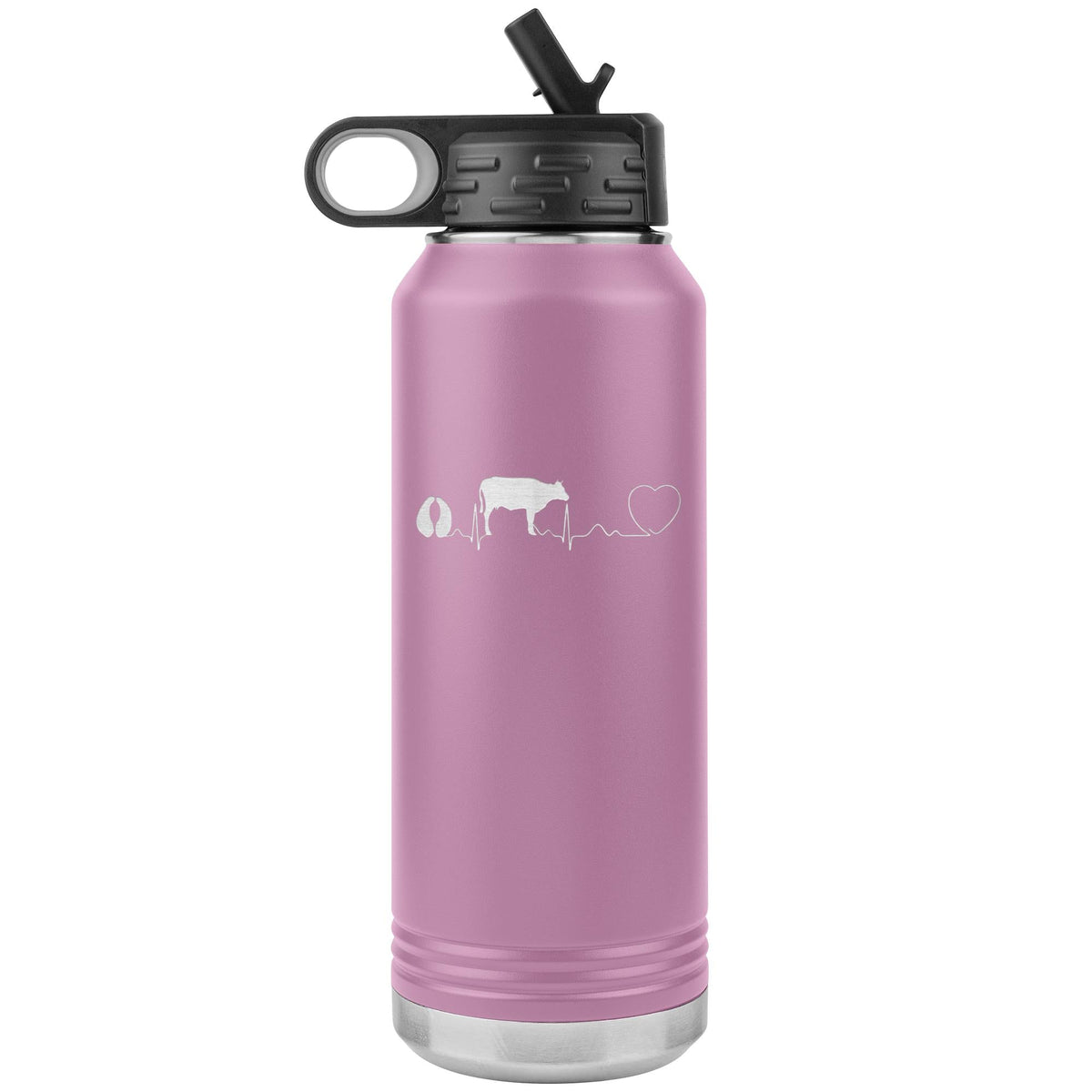 Cow pulse Water Bottle Tumbler 32 oz-Water Bottle Tumbler-I love Veterinary