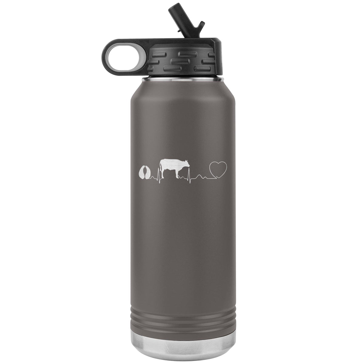 Cow pulse Water Bottle Tumbler 32 oz-Water Bottle Tumbler-I love Veterinary