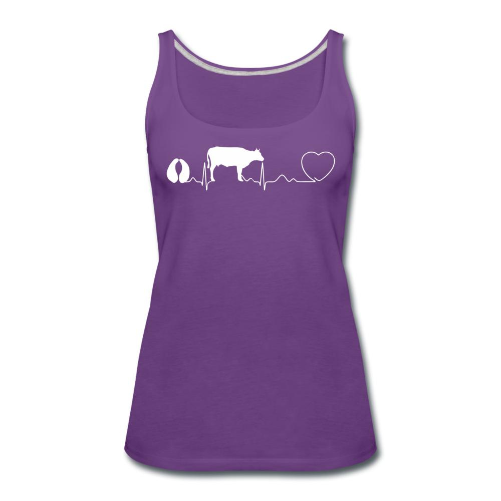 Cow pulse Women's Tank Top-Women’s Premium Tank Top | Spreadshirt 917-I love Veterinary