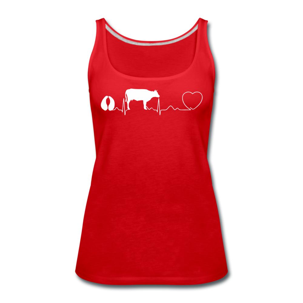 Cow pulse Women's Tank Top-Women’s Premium Tank Top | Spreadshirt 917-I love Veterinary