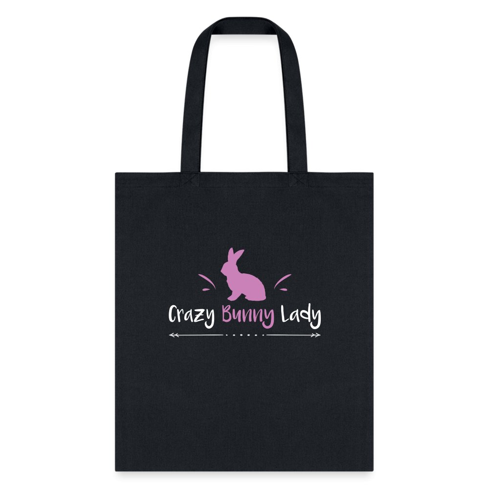Crazy bunny lady Tote Bag-Tote Bag | Q-Tees Q800-I love Veterinary