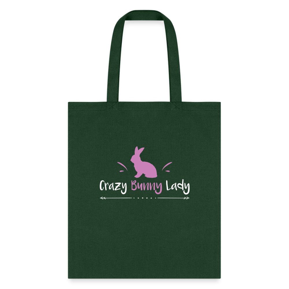 Crazy bunny lady Tote Bag-Tote Bag | Q-Tees Q800-I love Veterinary