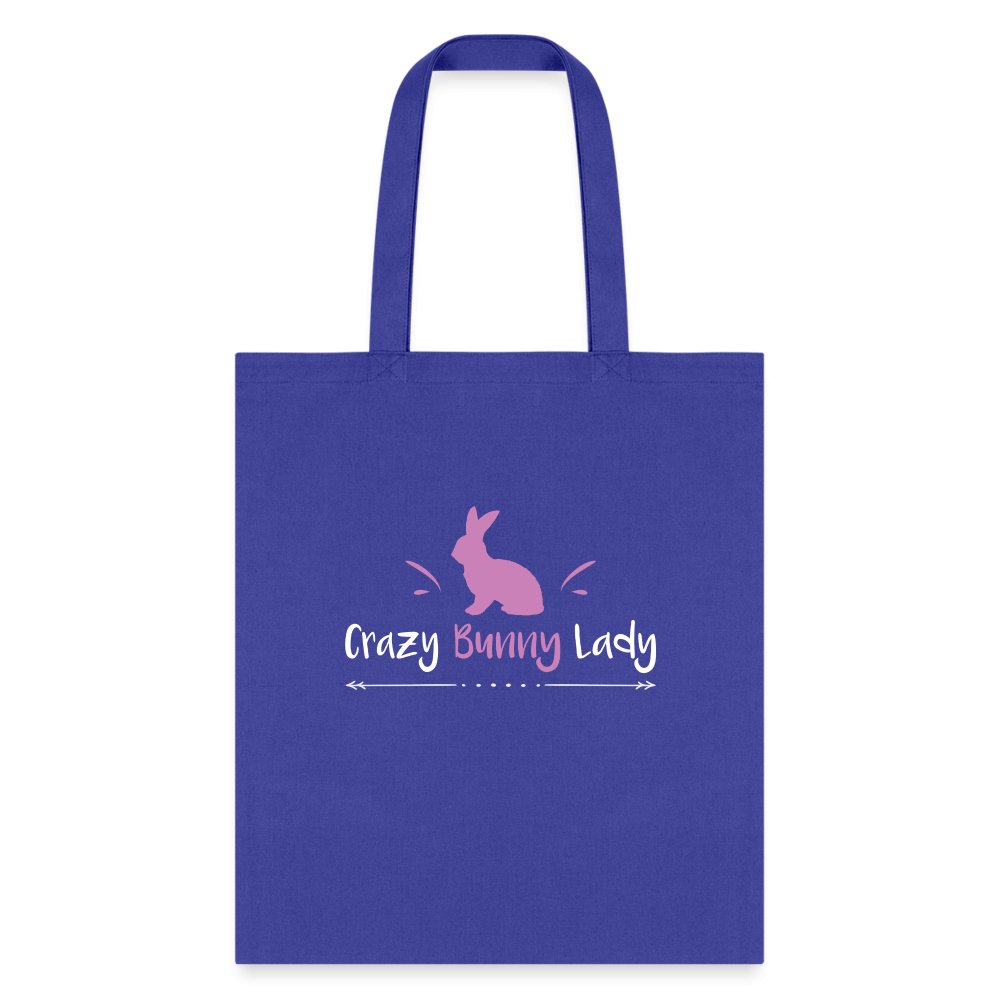 Crazy bunny lady Tote Bag-Tote Bag | Q-Tees Q800-I love Veterinary