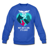 Not just a job, it's love Crewneck Sweatshirt-Unisex Crewneck Sweatshirt | Gildan 18000-I love Veterinary