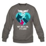 Not just a job, it's love Crewneck Sweatshirt-Unisex Crewneck Sweatshirt | Gildan 18000-I love Veterinary