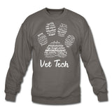 Vet Tech Paw Print Crewneck Sweatshirt-Unisex Crewneck Sweatshirt | Gildan 18000-I love Veterinary