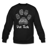 Vet Tech Paw Print Crewneck Sweatshirt-Unisex Crewneck Sweatshirt | Gildan 18000-I love Veterinary