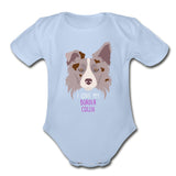 Custom Border Collie Organic Short Sleeve Baby Bodysuit-Organic Short Sleeve Baby Bodysuit | Spreadshirt 401-I love Veterinary