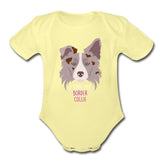 Custom Border Collie Organic Short Sleeve Baby Bodysuit-Organic Short Sleeve Baby Bodysuit | Spreadshirt 401-I love Veterinary