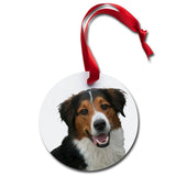 Custom Holiday Ornament with a Photo of Your Pet-Custom Holiday Ornament-I love Veterinary
