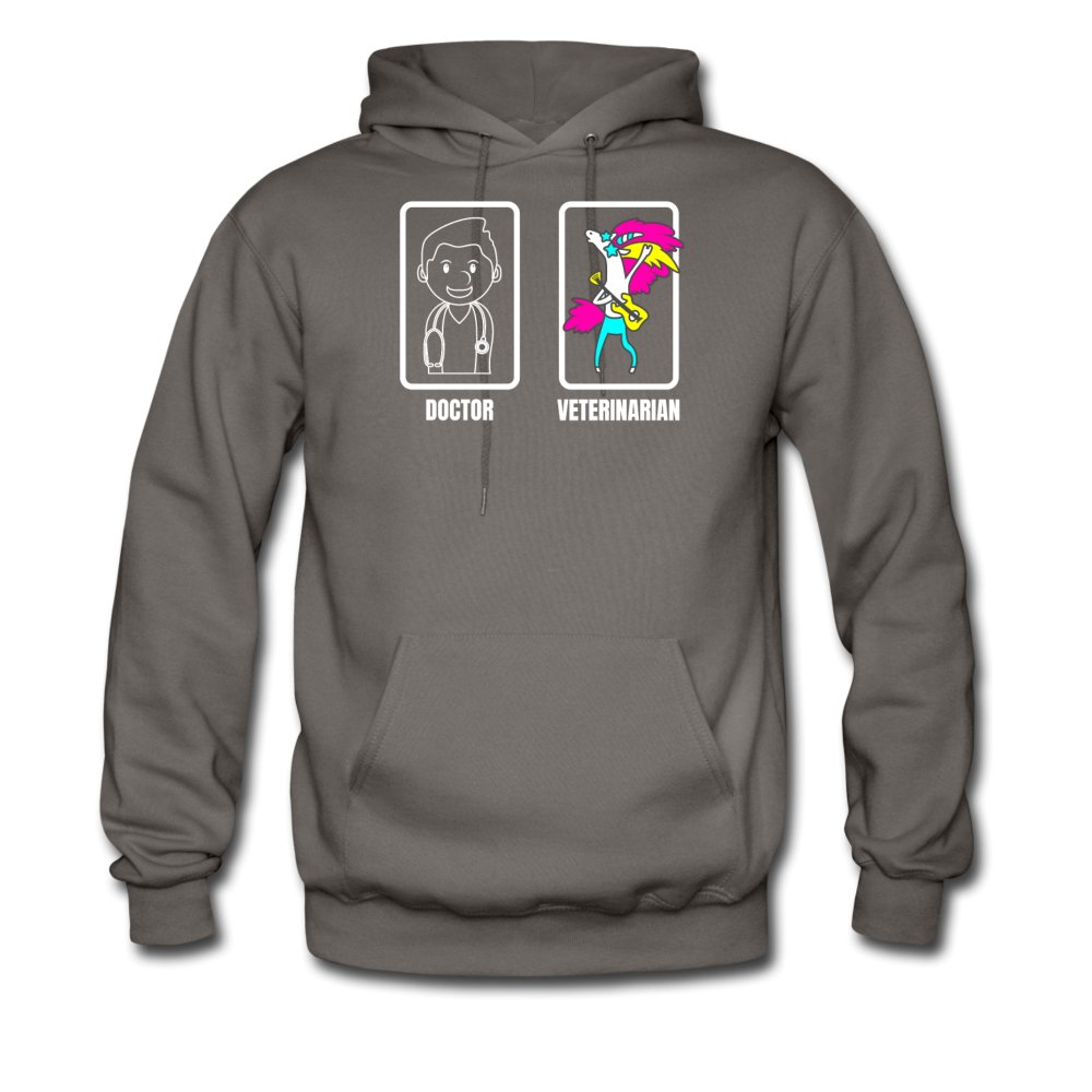 Doctor vs. Veterinarian Unisex Hoodie-Men's Hoodie | Hanes P170-I love Veterinary