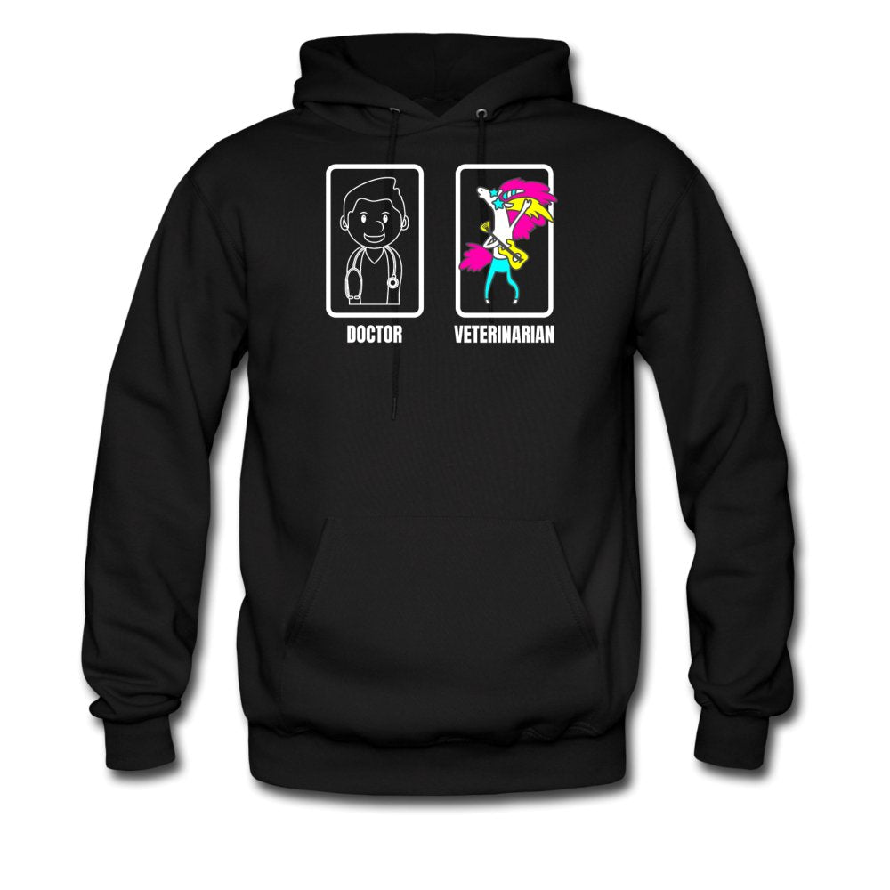 Doctor vs. Veterinarian Unisex Hoodie-Men's Hoodie | Hanes P170-I love Veterinary