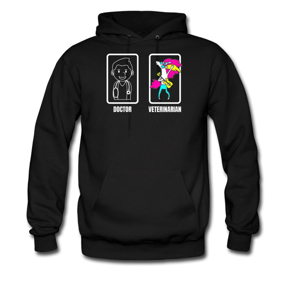 Doctor vs. Veterinarian Unisex Hoodie-Men's Hoodie | Hanes P170-I love Veterinary