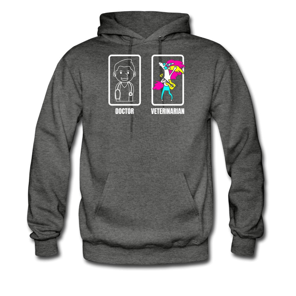 Doctor vs. Veterinarian Unisex Hoodie-Men's Hoodie | Hanes P170-I love Veterinary