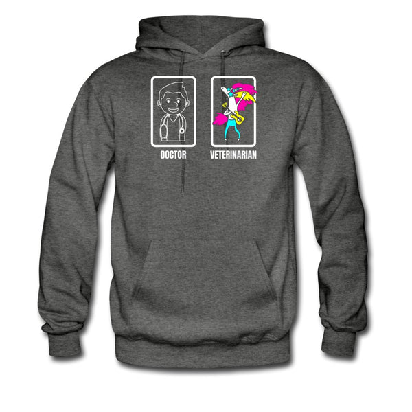 Doctor vs. Veterinarian Unisex Hoodie-Men's Hoodie | Hanes P170-I love Veterinary