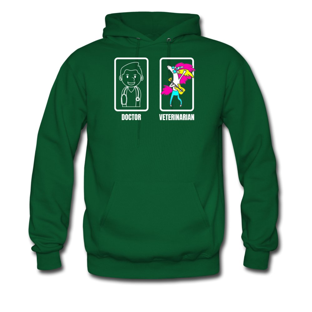 Doctor vs. Veterinarian Unisex Hoodie-Men's Hoodie | Hanes P170-I love Veterinary