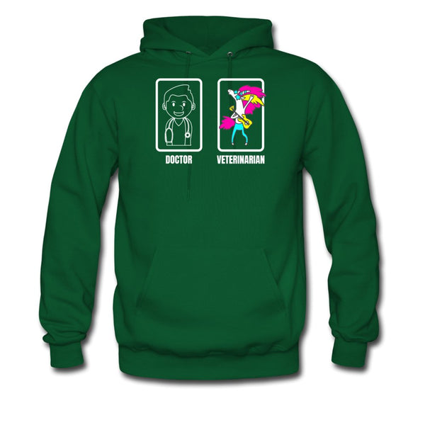 Doctor vs. Veterinarian Unisex Hoodie-Men's Hoodie | Hanes P170-I love Veterinary