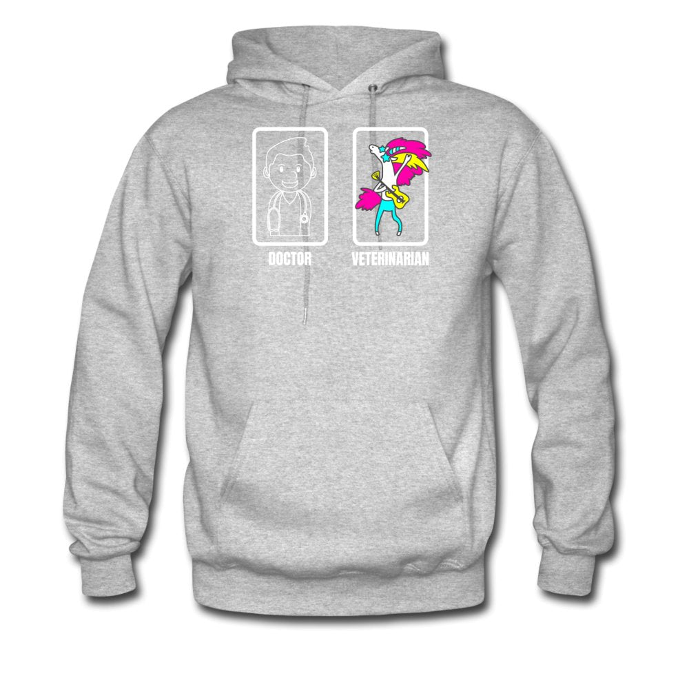 Doctor vs. Veterinarian Unisex Hoodie-Men's Hoodie | Hanes P170-I love Veterinary
