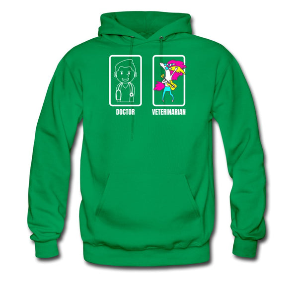 Doctor vs. Veterinarian Unisex Hoodie-Men's Hoodie | Hanes P170-I love Veterinary