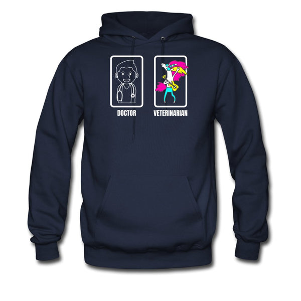 Doctor vs. Veterinarian Unisex Hoodie-Men's Hoodie | Hanes P170-I love Veterinary