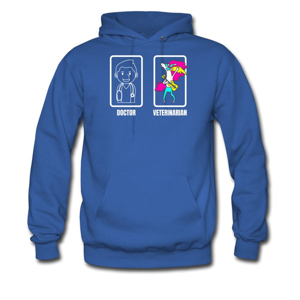 Doctor vs. Veterinarian Unisex Hoodie-Men's Hoodie | Hanes P170-I love Veterinary