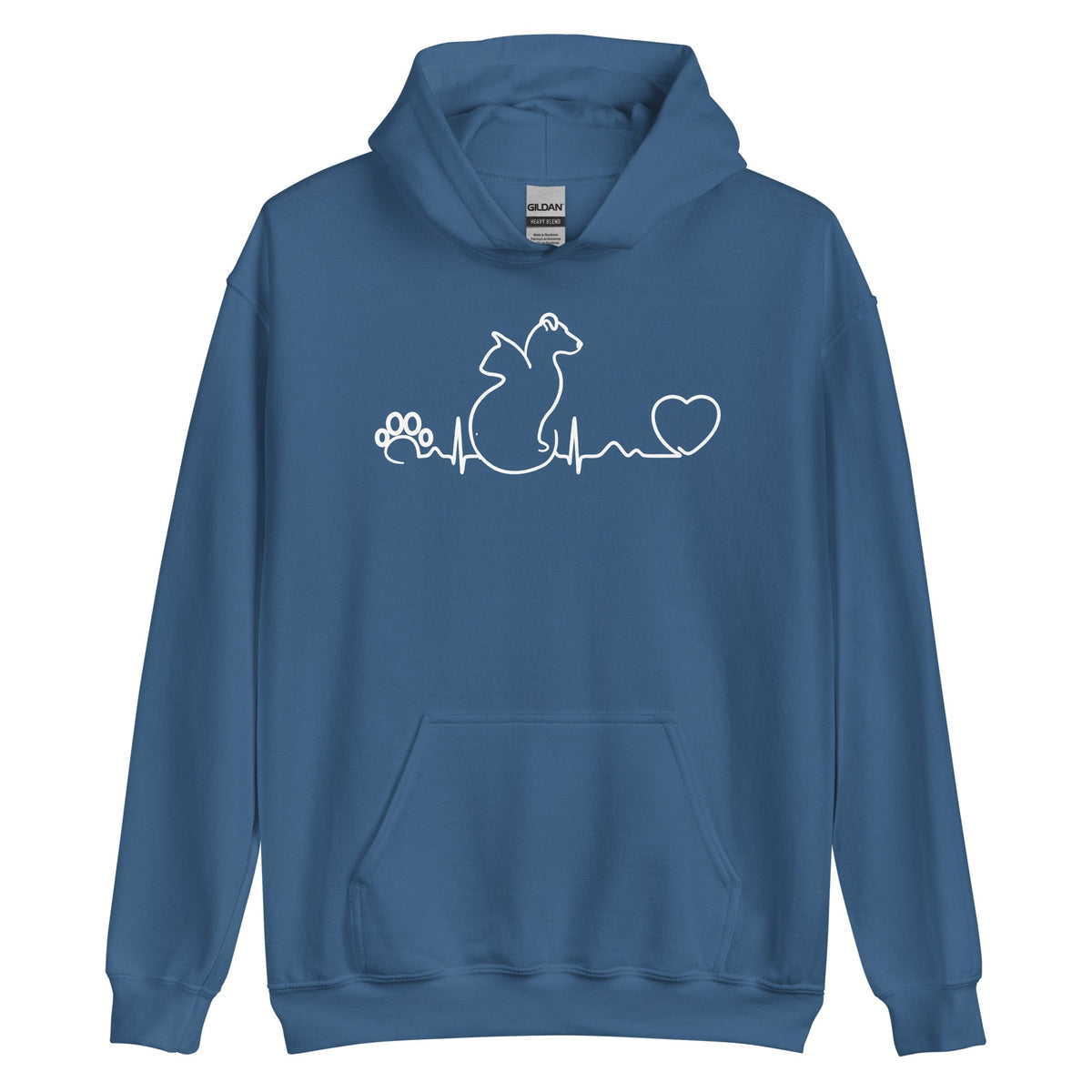 Dog and cat heartbeat Unisex Hoodie-Unisex Hoodie | Gildan 18500-I love Veterinary