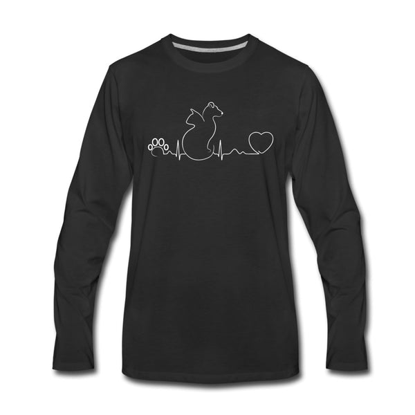 Dog and cat heartbeat Unisex Premium Long Sleeve T-Shirt-Men's Premium Long Sleeve T-Shirt | Spreadshirt 875-I love Veterinary