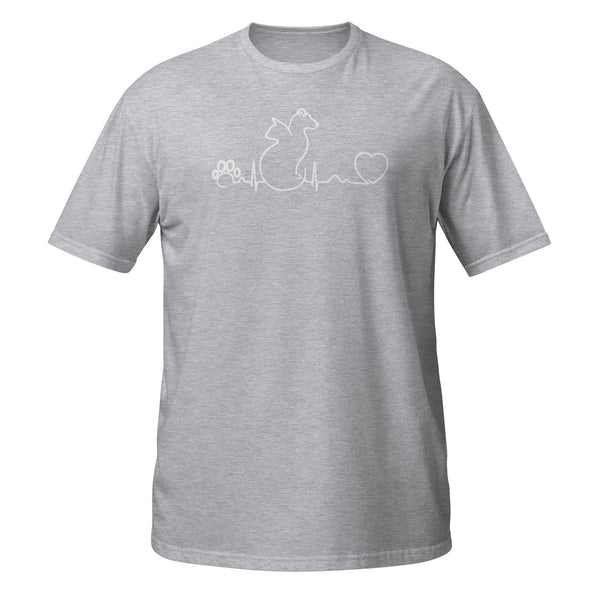 Dog and cat heartbeat Unisex T-Shirt-Unisex T-Shirt | Gildan 64000-I love Veterinary