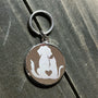 Dog and Cat Silhouettes with heart - Stethoscope tag-Stethoscope tag-I love Veterinary