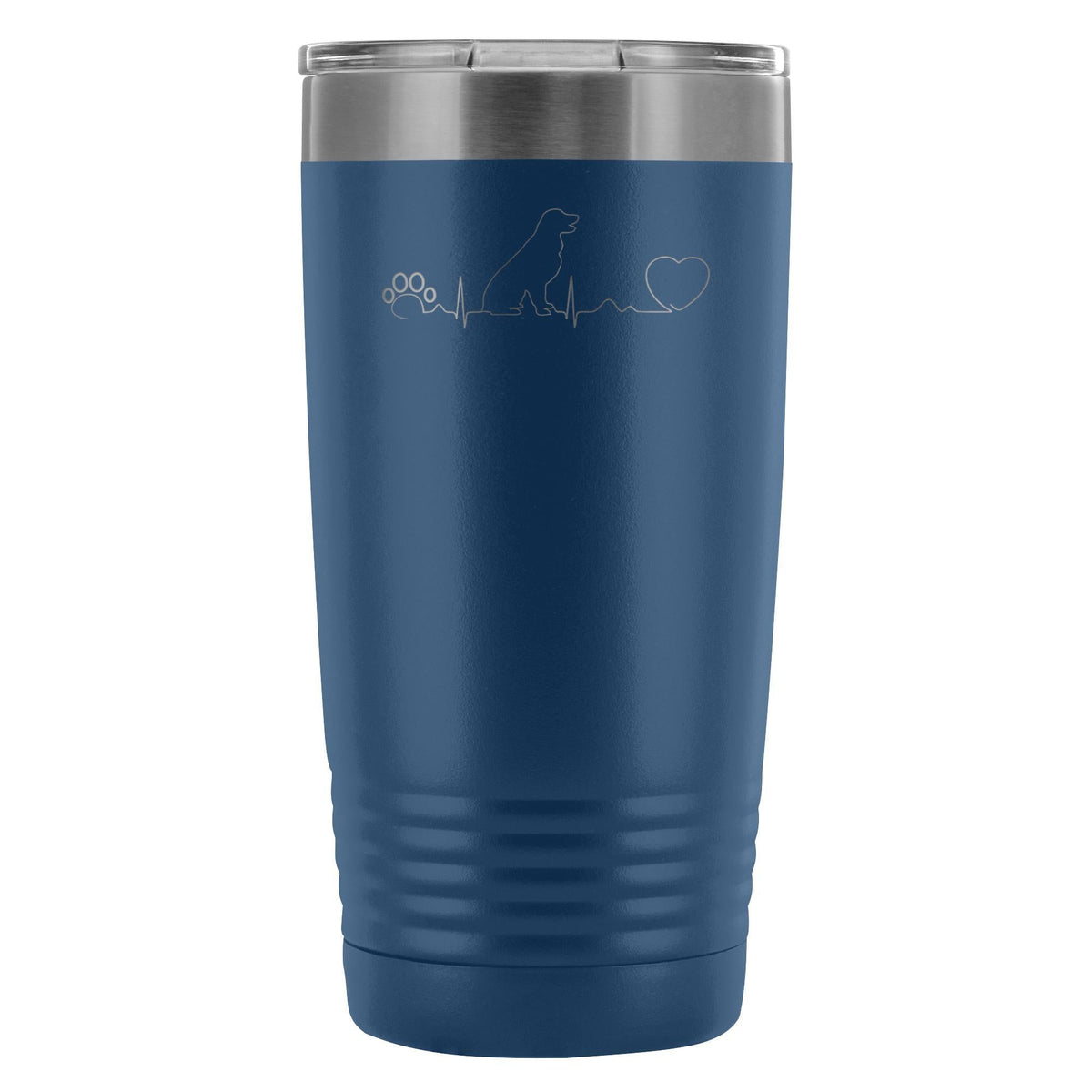 Dog heartbeat 20oz Vacuum Tumbler-Tumblers-I love Veterinary