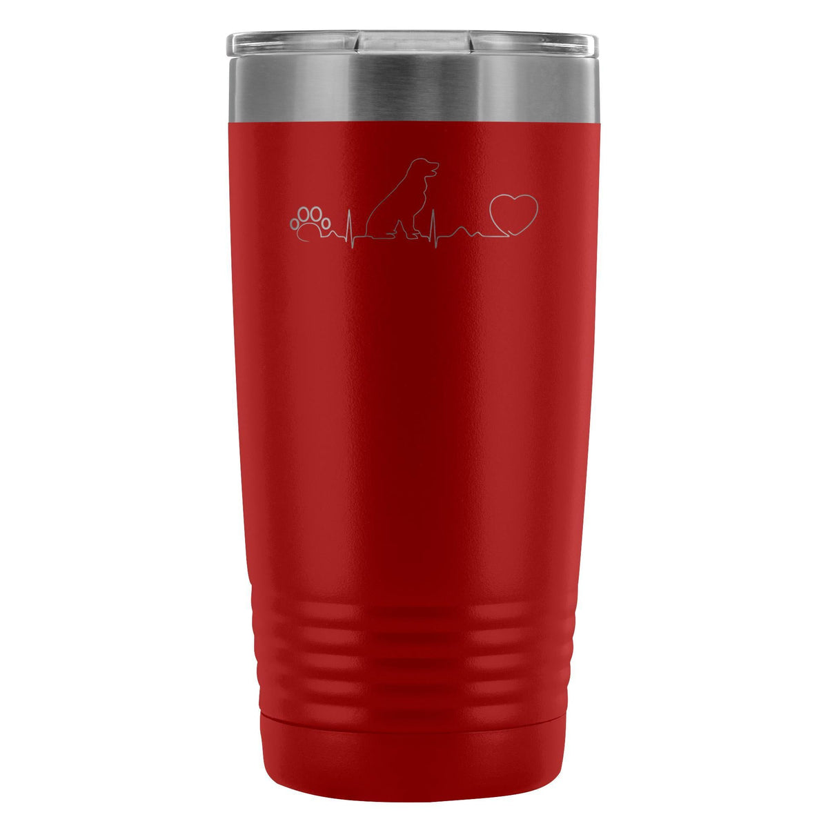 Dog heartbeat 20oz Vacuum Tumbler-Tumblers-I love Veterinary