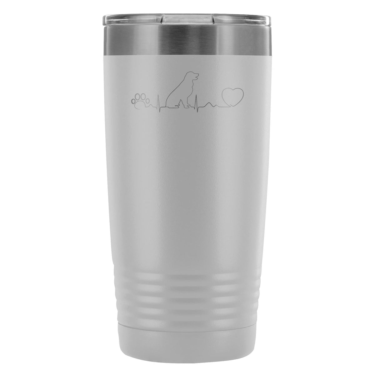 Dog heartbeat 20oz Vacuum Tumbler-Tumblers-I love Veterinary