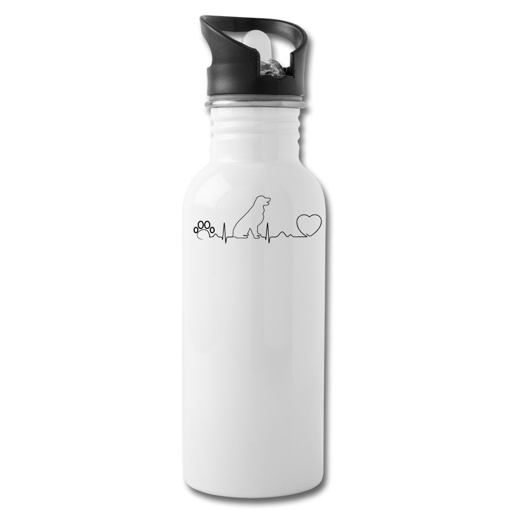 Dog heartbeat 20oz Water Bottle-Water Bottle | BestSub BLH1-2-I love Veterinary