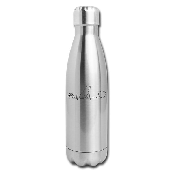 Dog heartbeat Insulated Stainless Steel Water Bottle-Insulated Stainless Steel Water Bottle | DyeTrans-I love Veterinary