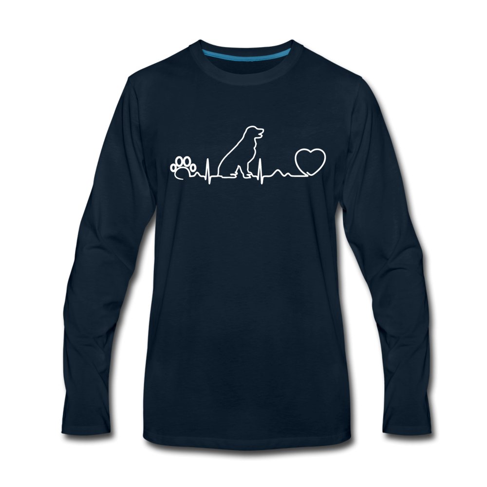 Dog heartbeat Men's Premium Long Sleeve T-Shirt-Men's Premium Long Sleeve T-Shirt | Spreadshirt 875-I love Veterinary