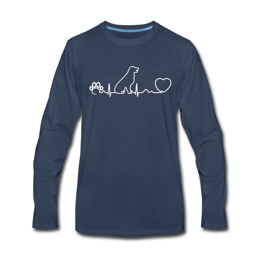 Dog heartbeat Men's Premium Long Sleeve T-Shirt-Men's Premium Long Sleeve T-Shirt | Spreadshirt 875-I love Veterinary