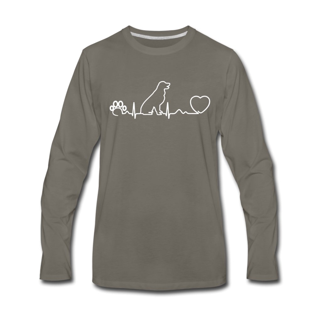 Dog heartbeat Men's Premium Long Sleeve T-Shirt-Men's Premium Long Sleeve T-Shirt | Spreadshirt 875-I love Veterinary