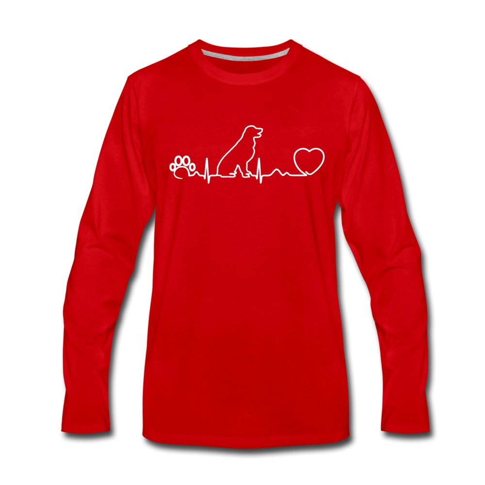 Dog heartbeat Men's Premium Long Sleeve T-Shirt-Men's Premium Long Sleeve T-Shirt | Spreadshirt 875-I love Veterinary