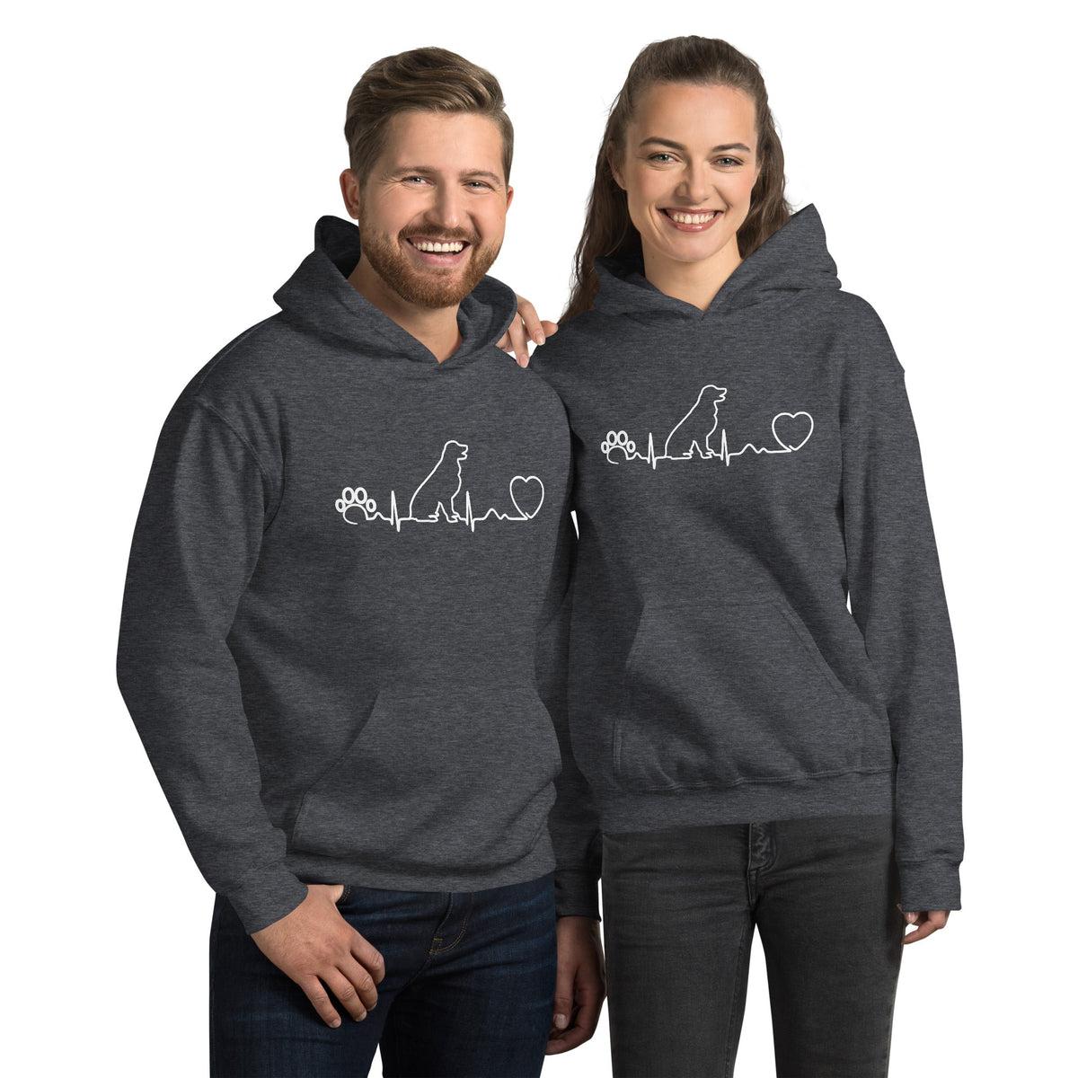Dog heartbeat Unisex Hoodie-Unisex Hoodie | Gildan 18500-I love Veterinary