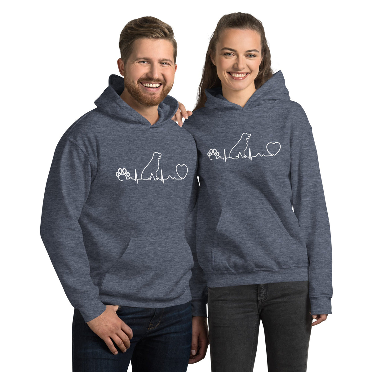 Dog heartbeat Unisex Hoodie-Unisex Hoodie | Gildan 18500-I love Veterinary