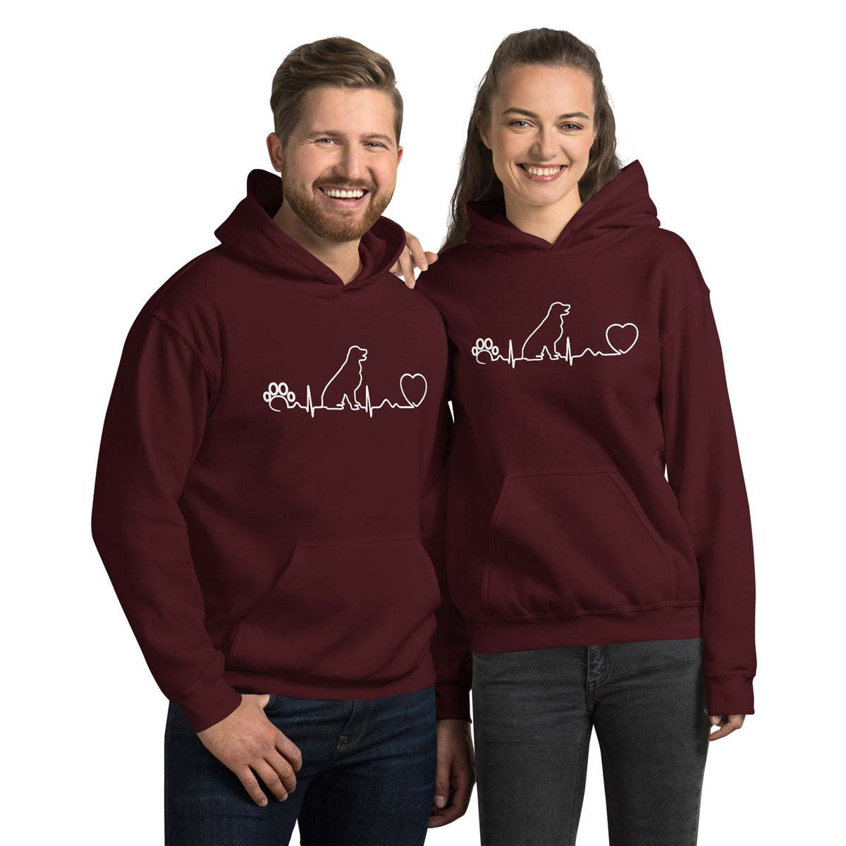 Dog heartbeat Unisex Hoodie-Unisex Hoodie | Gildan 18500-I love Veterinary