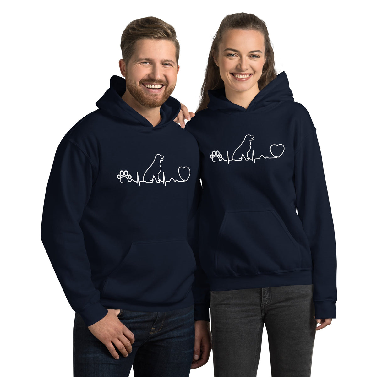 Dog heartbeat Unisex Hoodie-Unisex Hoodie | Gildan 18500-I love Veterinary