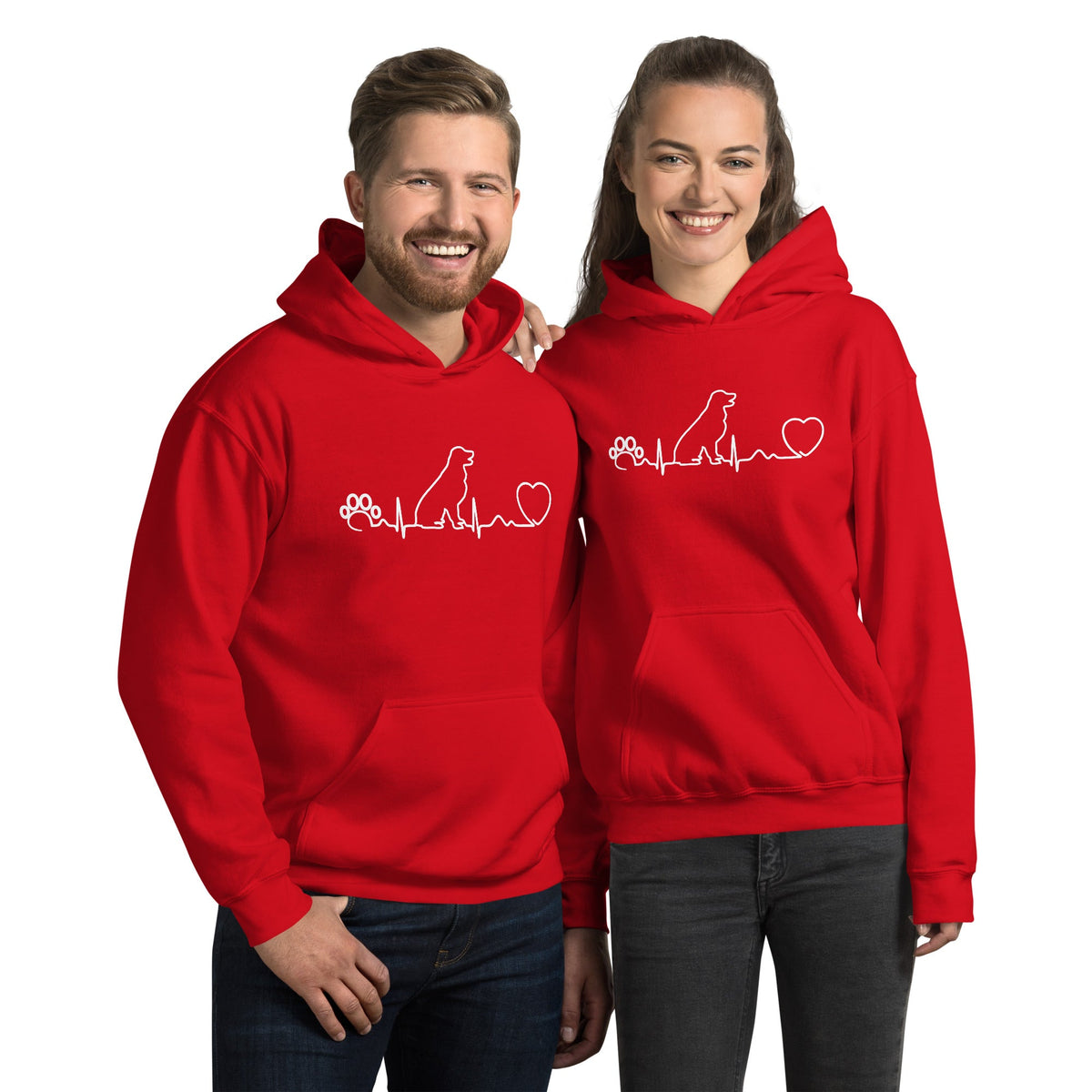 Dog heartbeat Unisex Hoodie-Unisex Hoodie | Gildan 18500-I love Veterinary
