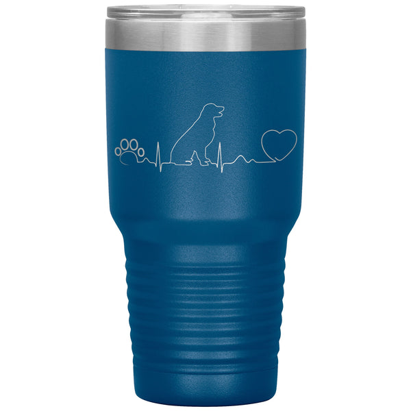 Dog heartbeat Vacuum Tumbler 30 oz-Tumblers-I love Veterinary